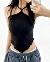 UNIQUE HALTER BUCKLE STRAP SLEEVELESS🤍💚🖤 - 3 COLORS