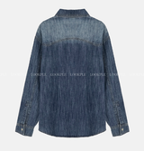 Our Western Overfit Two Pocket Denim Shirt