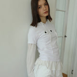 Fluffly Bloom T White 