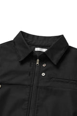 SHAN 2WAY シャツジャケット BLACK