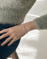 Sparkle pearl bracelet (silver)