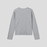 [1+1] Chewy Waffle Crop Long Sleeve