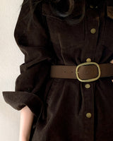 Pel corduroy mini dress & belt set