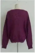 MOHAIR V-NECK OVERSIZED KNIT (PURPLE)