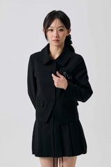 SWAN CROP JACKET / BLACK