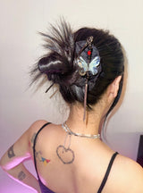 ブラックゴスバタフライオーナメンタルヘアピン_2