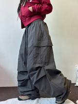 PARACHUTE NYLON WIDE PANTS