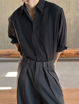 [Unisex] シルキーオーバーフィットシャツ(3color)