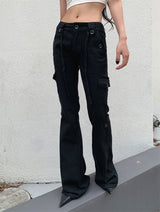 CARGO SLIM BOOTS CUT PANTS (2C)