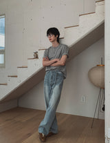 ムードベーシッククロップ半袖Tシャツ