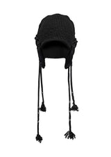  EARFLAP DRAG BEANIE . BLACK