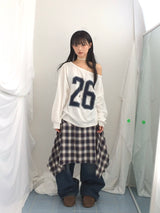 Numbering loose sweatshirt