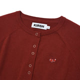 SMALL CHERRY SNAP POINT SLIM CARDIGAN [DARK RED]