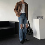 Chen Semi-cropped button suede jacket (3 colors)