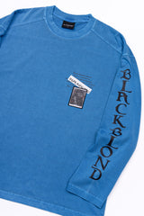 カオスワッペンピグメントロングTシャツ(オーシャンブルー)