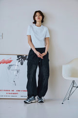 26SS★ Washed Balloon Cargo Denim Pants