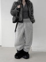 Wolf Two-Tone Leather Fur Jumper