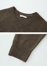 Basic Wool V-neck Loose Knit (5color)