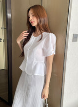 Luzel Puff Peplum Blouse