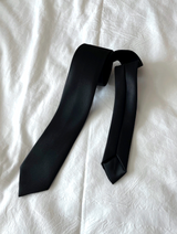 Minimal Deep Black Necktie