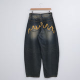 Curved Printing Balloon Pants