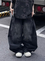 dart curve denim pants
