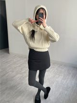[Wool 80%/Barclava SET] フィッシャーマンルーズフィットニット
