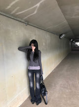 BLACK BOOTCUT DENIM PT