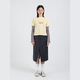 アートワークラグランショートスリーブTシャツ (イエロー)
