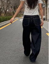 More wide denim pants
