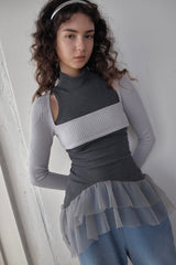 SOFT POSE TEE - LIGHT GREY