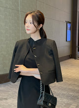 Luman Three Quarter Crop Tweed Jacket