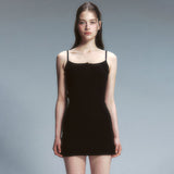 Essential Contrast Mini Dress Black