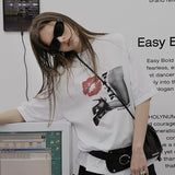 OVERSIZED HIP HOP DANCE STUDIO PUNK GRAPHICS SHORT SLEEVE T-SHIRT_WHITE