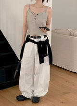 Bona Casual Border Button Sleeveless (5color)