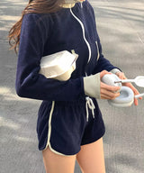 カラーレイドジップアップ