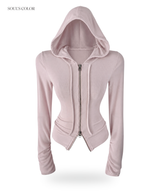 Miu Slim Hood Zip Up (3color)