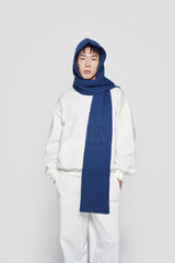 24FW BASIC LOGO JACQUARD MUFFLER BALACLAVA NAVY