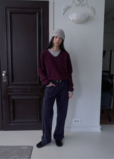Milo V-neck Wool Knit (Plum)