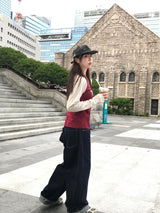 ユニセックスアズマデイリーステッチセルヴィッジデニムパンツ