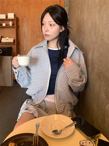 ライトチェックブルゾン (2C)