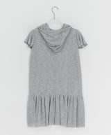 Vail Cap Sleeves Frill Shirring Layered Snap Hood One Piece
