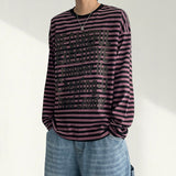 Urf Color-Block Striped Long Sleeve T-Shirt (3 colors)