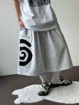Hip Tone Side Big Snail Balloon Bermuda Shorts 4color