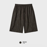 ルックキューパーナチュラルテクスチャーバミューダバンディングパンツ