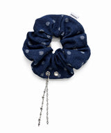 DENIM DOT SCRUNCHIE