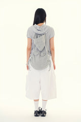 Opening utility bermuda pants