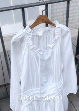 #Diana ラッフルオフショルダーシャーリングミニドレス