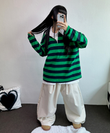 5000ソルド🥳❤デニムバージョン ❤ツーピンタックバルーンコットンパンツ🖤🩵🧸3カラー