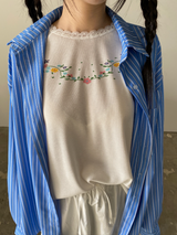 ガーデンワッフルレースTシャツ